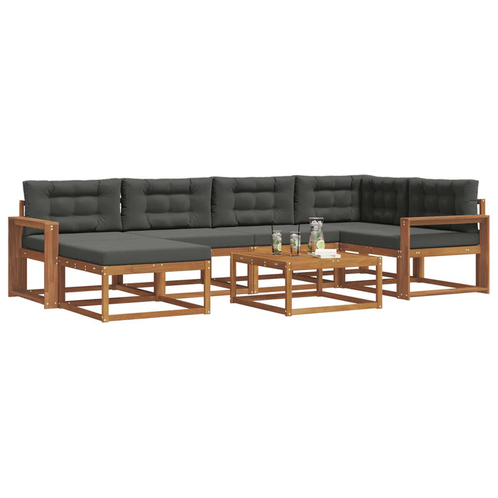 Set de canapele de exterior cu pernă 7 pcs Natural și Antracit - WALTI WALTI