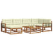 Set de canapele de exterior cu pernă 7 pcs Natural și Crem - WALTI WALTI