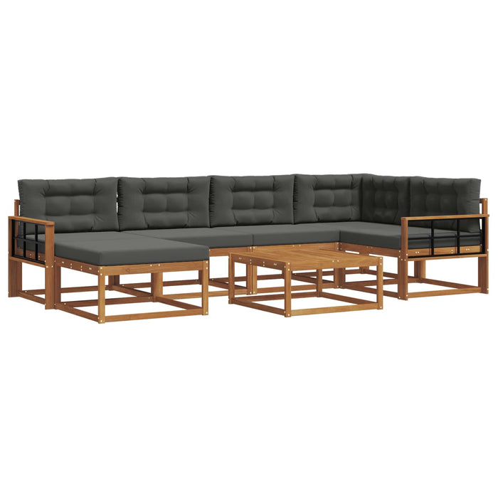 Set de canapele de exterior cu pernă 7 pcs Natural și Antracit - WALTI WALTI