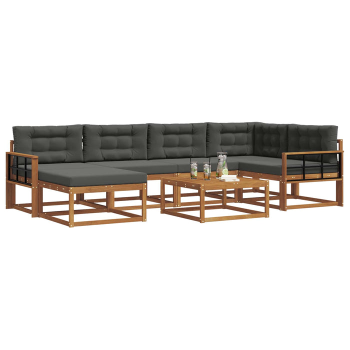 Set de canapele de exterior cu pernă 7 pcs Natural și Antracit - WALTI WALTI