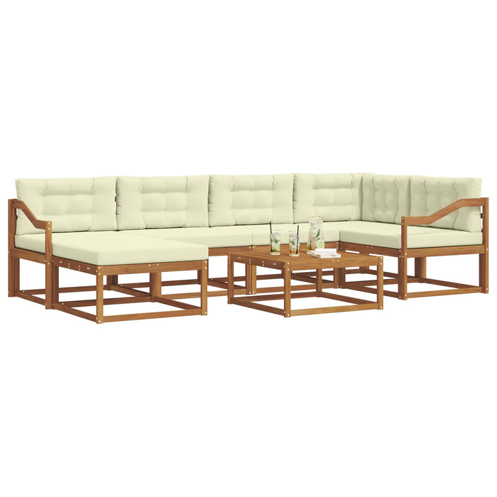 Set de canapele de exterior cu pernă 7 pcs Natural și Crem - WALTI WALTI