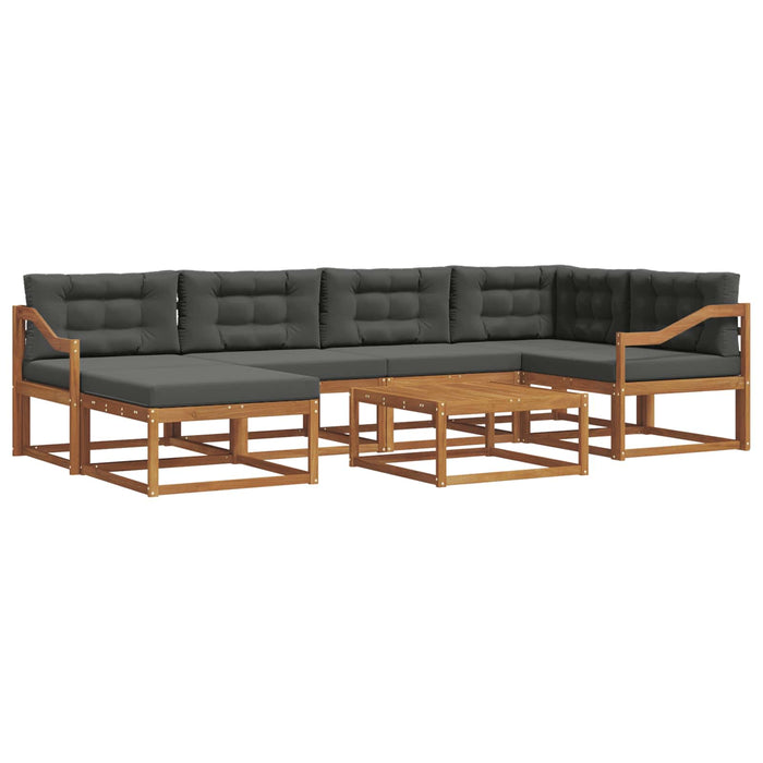 Set de canapele de exterior cu pernă 7 pcs Natural și Antracit - WALTI WALTI