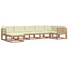 Set de canapele de exterior cu pernă 7 pcs Natural și Crem - WALTI WALTI