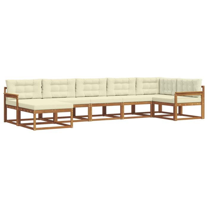 Set de canapele de exterior cu pernă 7 pcs Natural și Crem - WALTI WALTI