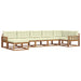 Set de canapele de exterior cu pernă 7 pcs Natural și Crem - WALTI WALTI