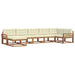 Set de canapele de exterior cu pernă 7 pcs Natural și Crem - WALTI WALTI