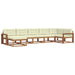 Set de canapele de exterior cu pernă 7 pcs Natural și Crem - WALTI WALTI