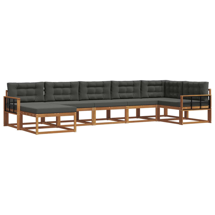 Set de canapele de exterior cu pernă 7 pcs Natural și Antracit WALTI