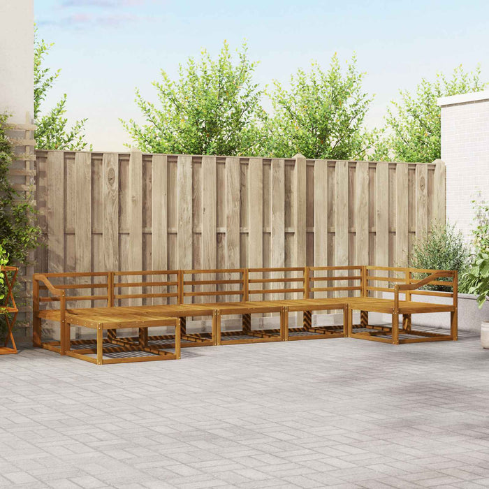 Set de canapele de exterior 7 pcs natural Lemn Solid de Acacia - WALTI WALTI