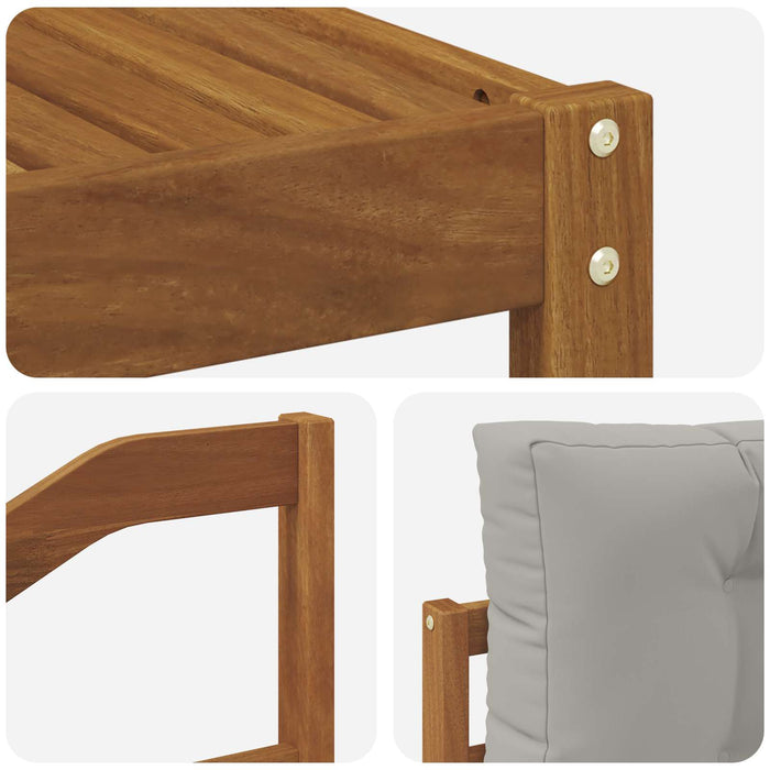 Set de canapele de exterior 7 pcs Gri natural și deschis WALTI