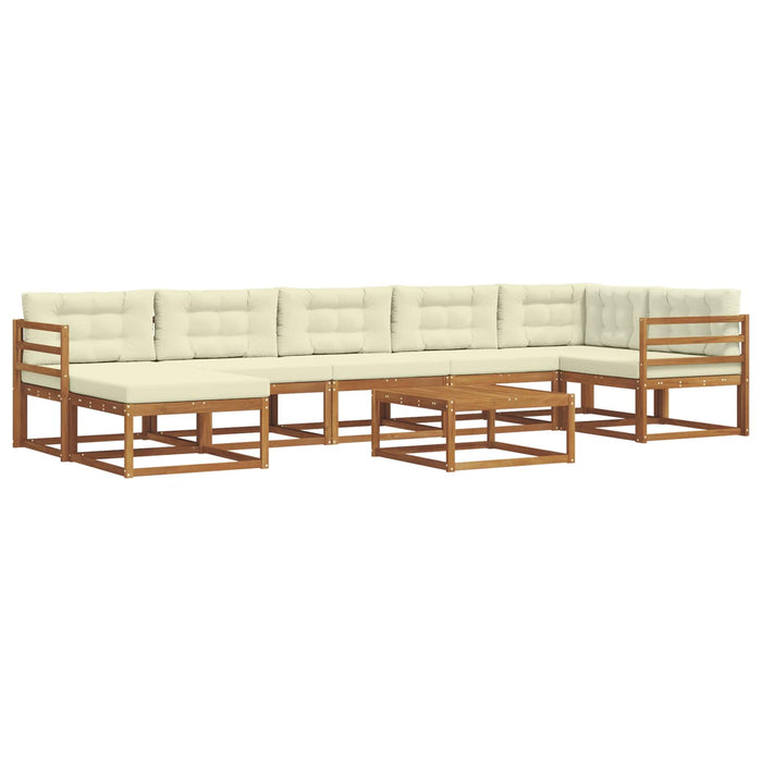 Set de canapele de exterior cu pernă 8 pcs Natural și Crem - WALTI WALTI