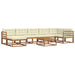 Set de canapele de exterior cu pernă 8 pcs Natural și Crem - WALTI WALTI
