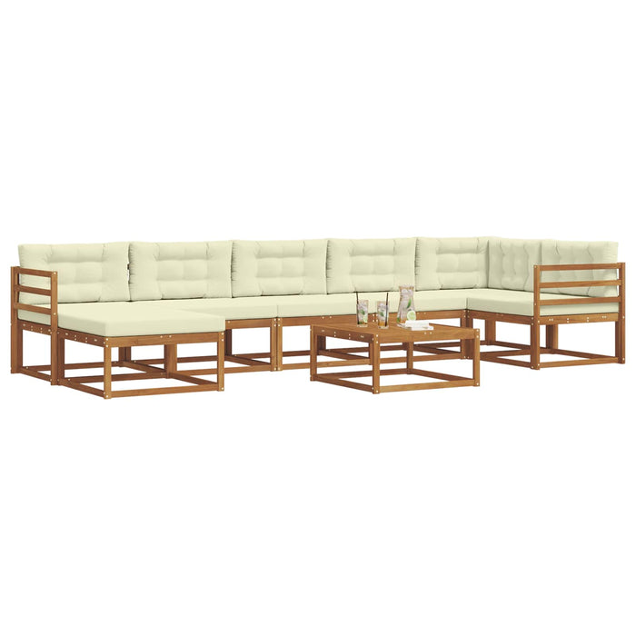 Set de canapele de exterior cu pernă 8 pcs Natural și Crem - WALTI WALTI