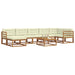 Set de canapele de exterior cu pernă 8 pcs Natural și Crem - WALTI WALTI