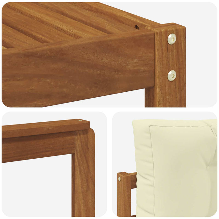 Set de canapele de exterior cu pernă 8 pcs Natural și Crem - WALTI WALTI