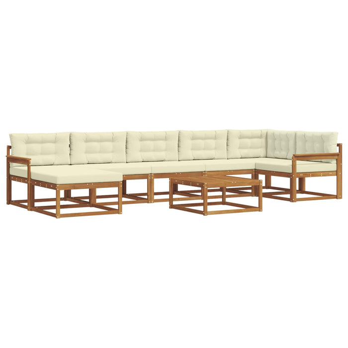Set de canapele de exterior cu pernă 8 pcs Natural și Crem - WALTI WALTI