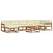 Set de canapele de exterior cu pernă 8 pcs Natural și Crem - WALTI WALTI