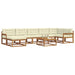 Set de canapele de exterior cu pernă 8 pcs Natural și Crem - WALTI WALTI