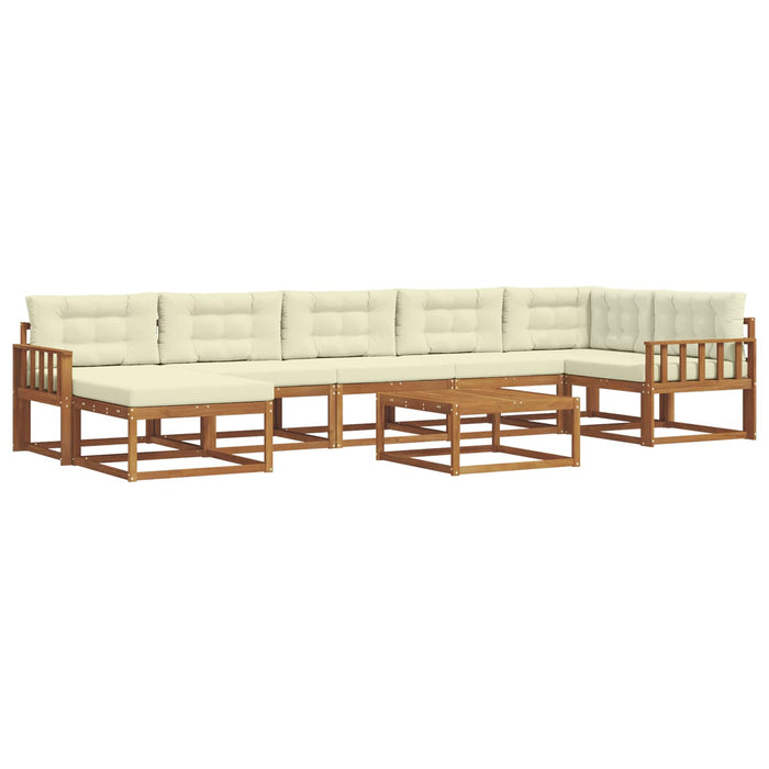 Set de canapele de exterior cu pernă 8 pcs Natural și Crem - WALTI WALTI
