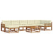 Set de canapele de exterior cu pernă 8 pcs Natural și Crem - WALTI WALTI