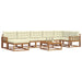 Set de canapele de exterior cu pernă 8 pcs Natural și Crem - WALTI WALTI