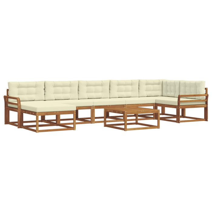 Set de canapele de exterior cu pernă 8 pcs Natural și Crem - WALTI WALTI