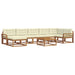 Set de canapele de exterior cu pernă 8 pcs Natural și Crem - WALTI WALTI