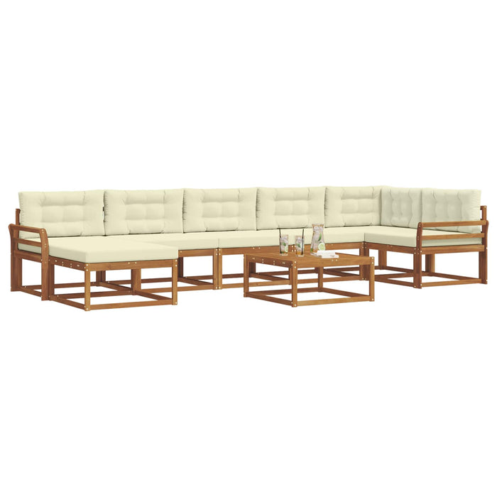 Set de canapele de exterior cu pernă 8 pcs Natural și Crem - WALTI WALTI