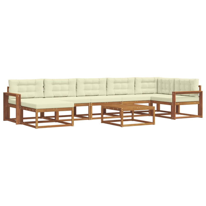 Set de canapele de exterior cu pernă 8 pcs Natural și Crem - WALTI WALTI