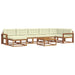 Set de canapele de exterior cu pernă 8 pcs Natural și Crem - WALTI WALTI