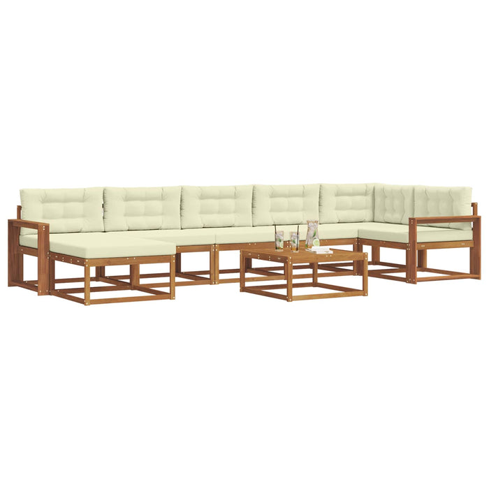 Set de canapele de exterior cu pernă 8 pcs Natural și Crem - WALTI WALTI