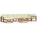 Set de canapele de exterior cu pernă 8 pcs Natural și Crem - WALTI WALTI