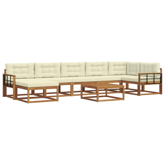 Set de canapele de exterior cu pernă 8 pcs Natural și Crem - WALTI WALTI