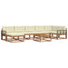Set de canapele de exterior cu pernă 8 pcs Natural și Crem - WALTI WALTI