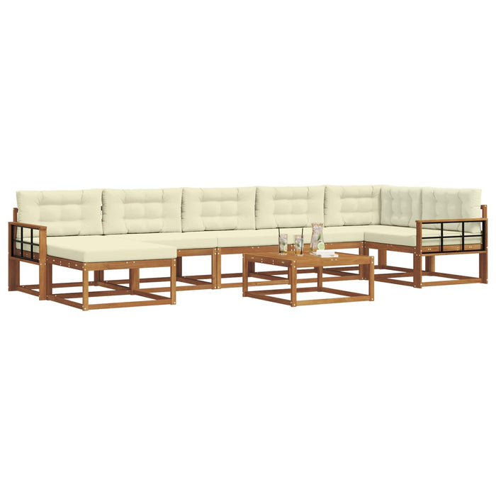 Set de canapele de exterior cu pernă 8 pcs Natural și Crem - WALTI WALTI