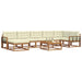 Set de canapele de exterior cu pernă 8 pcs Natural și Crem - WALTI WALTI