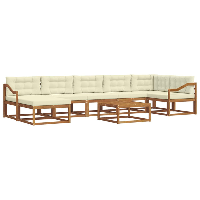 Set de canapele de exterior cu pernă 8 pcs Natural și Crem - WALTI WALTI