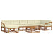 Set de canapele de exterior cu pernă 8 pcs Natural și Crem - WALTI WALTI
