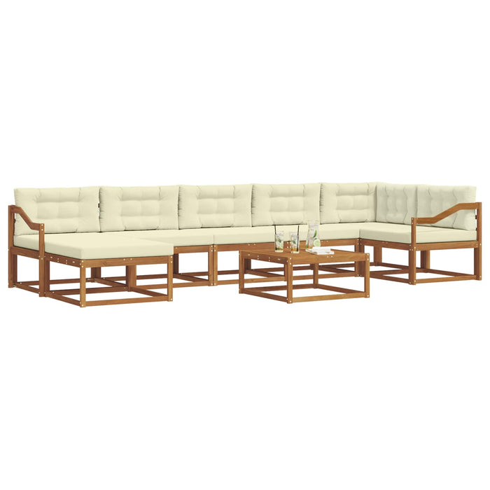 Set de canapele de exterior cu pernă 8 pcs Natural și Crem - WALTI WALTI