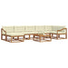 Set de canapele de exterior cu pernă 8 pcs Natural și Crem - WALTI WALTI