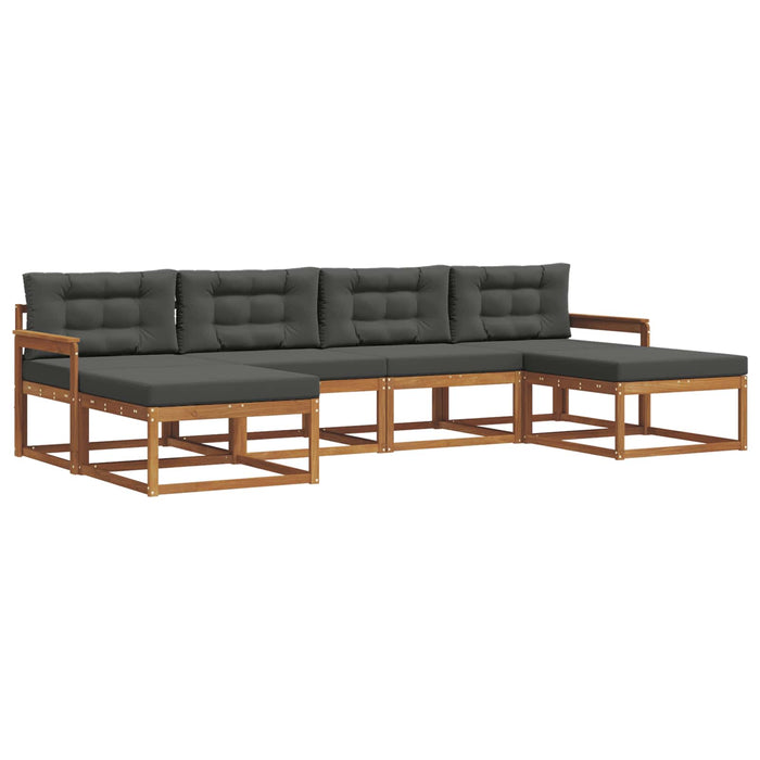 Set de canapele de exterior cu pernă 6 pcs Natural și Antracit - WALTI WALTI