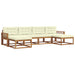 Set de canapele de exterior cu pernă 6 pcs Natural și Crem - WALTI WALTI