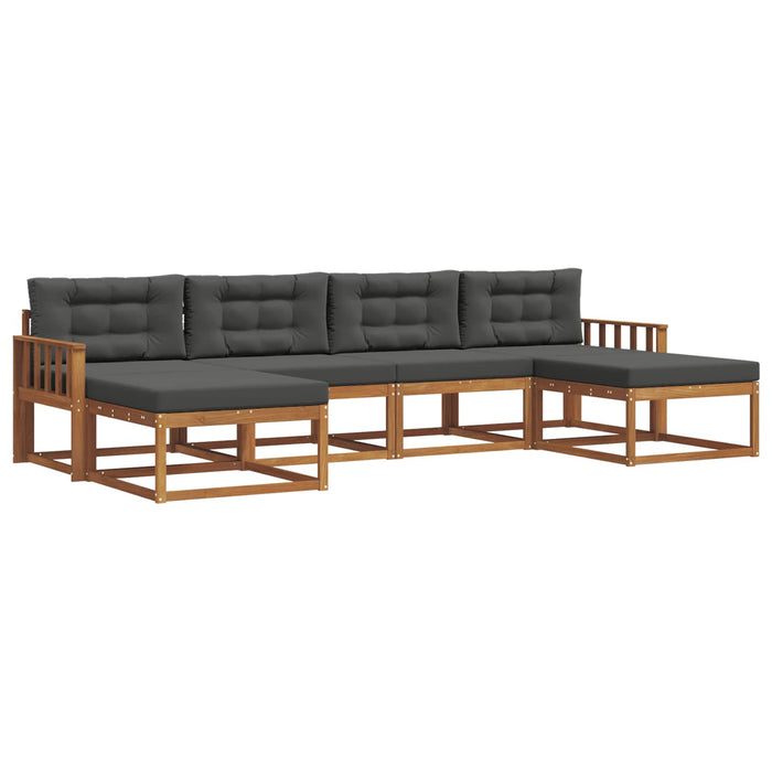 Set de canapele de exterior cu pernă 6 pcs Natural și Antracit - WALTI WALTI