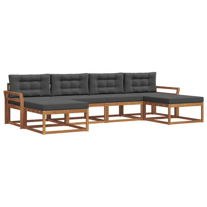 Set de canapele de exterior cu pernă 6 pcs Natural și Antracit - WALTI WALTI