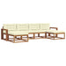 Set de canapele de exterior cu pernă 6 pcs Natural și Crem - WALTI WALTI