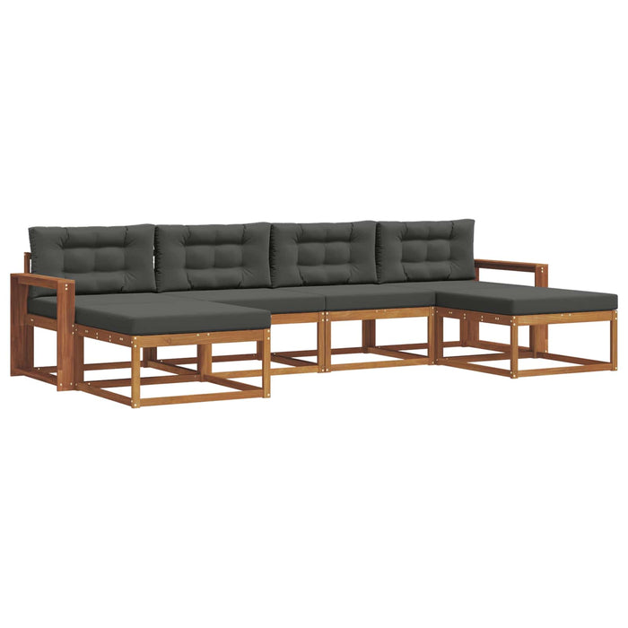 Set de canapele de exterior cu pernă 6 pcs Natural și Antracit - WALTI WALTI