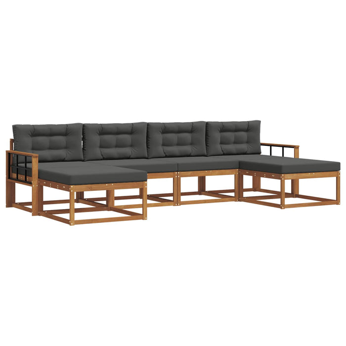 Set de canapele de exterior cu pernă 6 pcs Natural și Antracit - WALTI WALTI