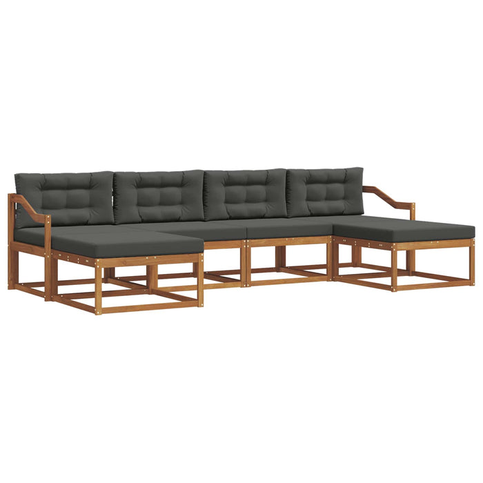 Set de canapele de exterior cu pernă 6 pcs Natural și Antracit - WALTI WALTI