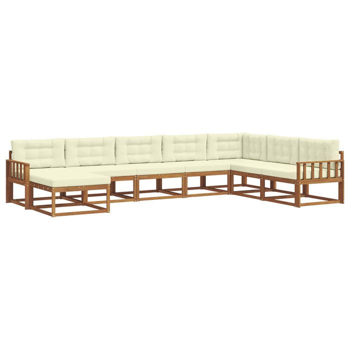 Set de canapele de exterior cu pernă 8 pcs Natural și Crem - WALTI WALTI