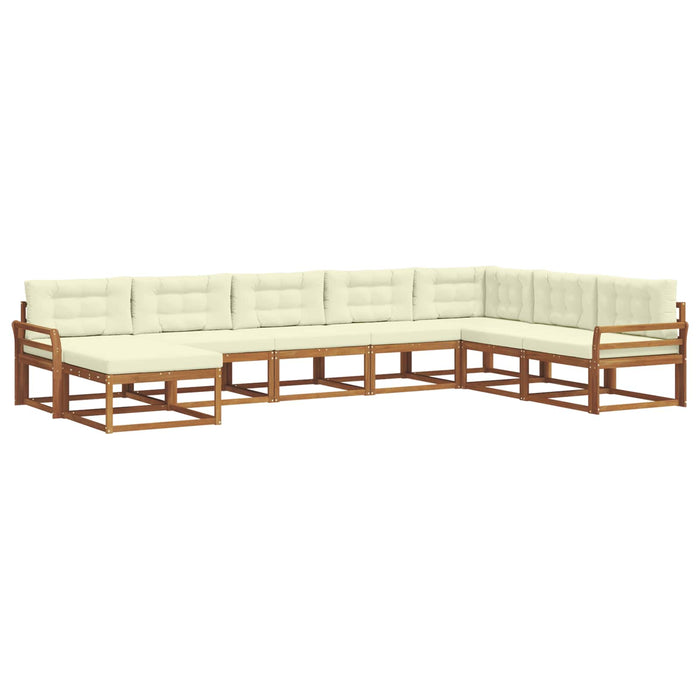 Set de canapele de exterior cu pernă 8 pcs Natural și Crem - WALTI WALTI